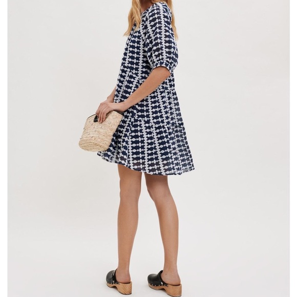 Maje fully embroidered dress in blue, NWT. - Picture 2 of 5